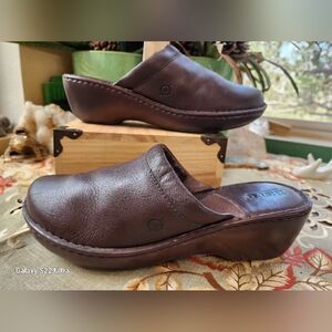 Born Dark Brown Leather Mules